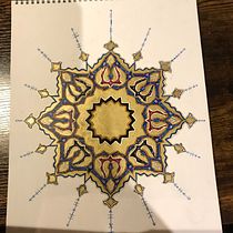 My project for course: Introduction to Islamic Art: Create Biomorphic Patterns. Painting, Pattern Design, Drawing, Watercolor Painting & Ink Illustration project by Alba Caballero Ballester - 04.18.2023