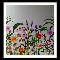 My project for course: Vibrant Floral Patterns with Watercolors. Traditional illustration, Pattern Design, Watercolor Painting, and Botanical Illustration project by basavarajurama - 04.15.2023