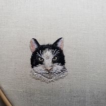 Mi proyecto del curso: Minibordado realista de mascotas. Jewelr, Design, Embroider, and Textile Design project by orietta villa moreno - 04.17.2023