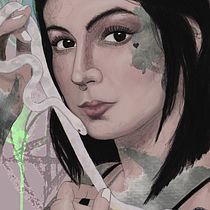 My project for course: Illustrated Portraits with Procreate. Projekt z dziedziny Trad, c, jna ilustracja, Grafika wektorowa, Ilustracja c, frowa i Portret użytkownika fannivictoria - 18.04.2023