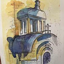 Mi proyecto del curso: Dibujo arquitectónico con acuarela y tinta. Esboçado, Desenho, Pintura em aquarela, Ilustração arquitetônica, Sketchbook e Ilustração com tinta projeto de vicky_madrid13 - 19.04.2023