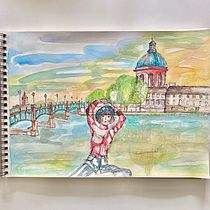 Mi proyecto del curso: Sketching artístico en acuarela: DOME GRAVE TOULOUSE. Ilustração tradicional, Esboçado, Criatividade, Desenho, Pintura em aquarela, e Sketchbook projeto de Alma Creusot - 05.04.2023