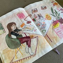 My project for course: Exploratory Sketchbook: Find Your Drawing Style. Un proyecto de Ilustración tradicional, Bocetado, Creatividad, Dibujo, Pintura a la acuarela, Sketchbook y Pintura gouache de morgancbryson - 20.04.2023