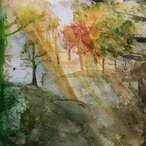 My project for course: Dreamy Watercolor Landscapes: Paint with Light. Un projet de Peinture , et Aquarelle de Christina Gochnauer - 20.04.2023