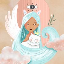 Mi proyecto del curso: Ilustración de fantasía con estilo propio. Traditional illustration, Drawing, Digital Illustration, Watercolor Painting, and Color Theor project by Dea Garcia - 04.20.2023