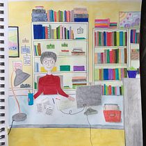 My project for course: Exploratory Sketchbook: Find Your Drawing Style. Un proyecto de Ilustración tradicional, Bocetado, Creatividad, Dibujo, Pintura a la acuarela, Sketchbook y Pintura gouache de rhondalangefeld - 13.04.2023