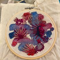 Mi proyecto del curso: Técnicas básicas de bordado y acuarela. Painting, Watercolor Painting, Embroider, and Textile Design project by Beatriz Márquez - 04.22.2021