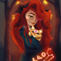 My project for course: Digital Character Painting with Procreate. Projekt z dziedziny Trad, c, jna ilustracja, Projektowanie postaci, Ilustracja c i frowa użytkownika Yosydoll - 21.04.2023