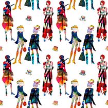 My project for course: Textile Pattern Design with Photoshop. Un projet de Illustration traditionnelle, Création de costumes, Création de motifs, St, lisme et Illustration numérique de Yifat Ben Tov - 22.04.2023