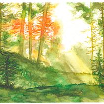 Mi proyecto del curso: Paisajes de ensueño con acuarela: plasma la luz. Un projet de Peinture , et Aquarelle de Camila Rubilar - 23.04.2023