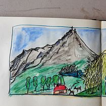 Mein Abschlussprojekt für den Kurs: Das Skizzenbuch als Erkundungsreise: Finde deinen Zeichenstil. Un proyecto de Ilustración tradicional, Bocetado, Creatividad, Dibujo, Pintura a la acuarela, Sketchbook y Pintura gouache de bergmalerin - 23.04.2023