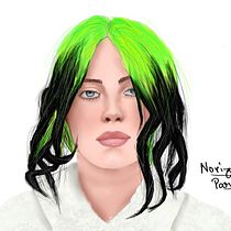 Billie Eilish: Digital Fantasy Portraits with Photoshop. Traditional illustration, Drawing, Digital Illustration, Portrait Drawing, Digital Drawing, and Digital Painting project by Noriza Parmar - 04.20.2022