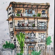 My project for course: Expressive Architectural Sketching with Colored Markers. Een project van  Schetsen,  Tekening,  Architecturale illustratie, Sketchbook y  Illustratie met inkt van fredrik_bjertnas - 23.04.2023