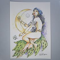 Mi proyecto del curso: Personajes fantásticos con tinta y acuarela . Traditional illustration, Character Design, Pencil Drawing, Drawing, Watercolor Painting & Ink Illustration project by nachoandreu - 04.23.2023