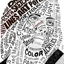 My project for course: Hand-Drawn Typographic Portrait. Traditional illustration, T, pograph, and Digital Illustration project by Sally Van Nuys - 04.23.2023