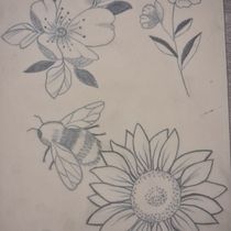 Mon projet du cours : Initiation aux techniques de tatouage. Ilustração tradicional, Desenho de tatuagens e Ilustração botânica projeto de Coralie - 05.04.2023