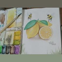 Meu projeto do curso: Ilustração botânica realista: entre em contato com a natureza. Painting, Watercolor Painting, Botanical Illustration, and Naturalistic Illustration project by Pink Di Clemente Costa - 04.23.2023