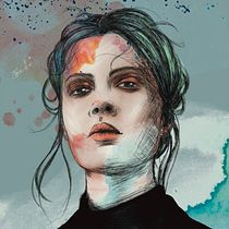 Mi proyecto del curso: Retrato ilustrado con Procreate. Projekt z dziedziny Trad, c, jna ilustracja, Grafika wektorowa, Ilustracja c, frowa i Portret użytkownika Emily Anette Vera Ramos - 25.04.2023