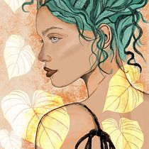 Mein Abschlussprojekt für den Kurs: Illustriertes Porträt mit Procreate. Projekt z dziedziny Trad, c, jna ilustracja, Grafika wektorowa, Ilustracja c, frowa i Portret użytkownika Claudia Guzy - 25.04.2023