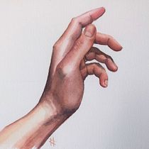 My project for course: Illustration of Hands with Expressive Watercolors. Painting, Watercolor Painting, and Figure Drawing project by suzanne_gysin - 04.25.2023