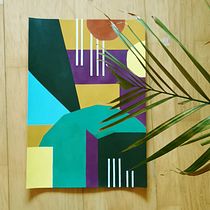 Mein Abschlussprojekt für den Kurs: Komposition für abstrakte Kunst. Un projet de Design , Illustration traditionnelle, Beaux Arts, Design graphique , et Conception numérique de Daniela Exner - 25.04.2023
