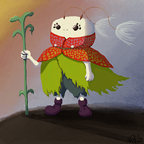 My project for course: Fantasy Character Design in Procreate. Projekt z dziedziny Trad, c, jna ilustracja, Projektowanie postaci, Ilustracja c, frowa, R, sunek c, frow, Malarstwo c i frowe użytkownika Rowan Kennedy - 05.05.2023