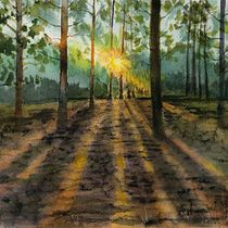 My project for course: Dreamy Watercolor Landscapes: Paint with Light. Un projet de Peinture , et Aquarelle de tanya_pad - 26.04.2023