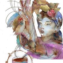 My project for course: Experimental Portraiture with Ink, Tea and Alcohol. Artes plásticas, Pintura, Desenho e Ilustração com tinta projeto de Ana de Gortari - 26.04.2023