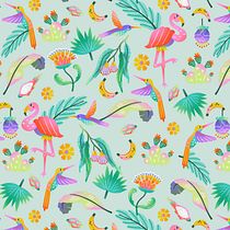 Mon projet du cours : Illustration numérique de motifs inspirés de la faune et la flore. Un progetto di Illustrazione tradizionale, Pattern design, Disegno, Illustrazione digitale e Illustrazione botanica di hannahsaliou - 26.04.2023