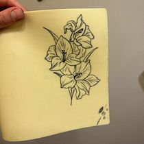 Mi proyecto del curso: Gladiolos, mi primer tattoo. Tattoo Design project by cristianed_mujica - 04.27.2023