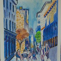 Mon projet du cours : Urban sketching : créez des paysages urbains expressifs. Un proyecto de Pintura, Bocetado, Dibujo, Pintura a la acuarela, Sketchbook e Ilustración con tinta de Monique Métivier - 04.05.2023