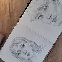 Mon projet du cours : Carnet de portraits : explorez le visage humain. Een project van  Schetsen,  Tekening,  Portrettekening,  Artistieke tekening y Sketchbook van EVA CHAILLOU - 28.04.2023