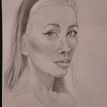 Mein Abschlussprojekt für den Kurs: Porträts mit Graphit im Skizzenbuch zeichnen. Artes plásticas, Esboçado, Desenho, Desenho de retrato, e Sketchbook projeto de Pia - 28.04.2023