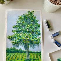 My project for course: Landscape Painting with Gouache for Beginners. Fine Arts, Painting, Naturalistic Illustration, and Gouache Painting project by Amanda Pratt - 04.28.2023