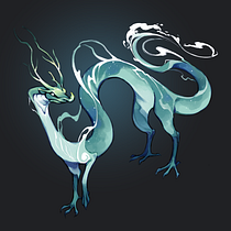 Revamped river spirit design. Design de personagens, Desenho digital, Pintura digital, Ilustração tradicional e Ilustração digital projeto de Franziska Wenzel - 15.05.2023