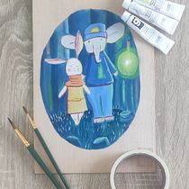 Mi proyecto del curso: Acuarela sobre madera. Traditional illustration, Fine Arts, and Watercolor Painting project by Luis Alejandro Robayo León - 04.29.2023