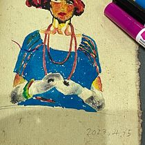 My project for course: Illustration Techniques to Unlock your Creativity. Projekt z dziedziny Design, Trad, c, jna ilustracja,  Sztuki piękne,  Malarstwo, Kreat, wność, Kreat, wne zabaw, z dziećmi i Sketchbook użytkownika Eriko Kawarabayashi - 29.04.2023