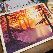 My project for course: Dreamy Watercolor Landscapes: Paint with Light. Un projet de Peinture , et Aquarelle de Lyndsay Stephenson - 30.04.2023
