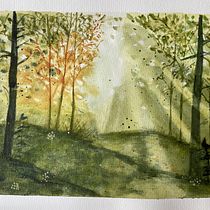 Mi proyecto del curso: Paisajes de ensueño con acuarela: plasma la luz. Un projet de Peinture , et Aquarelle de Elizabeth Posada - 30.04.2023