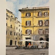 Meu projeto do curso: Técnicas modernas para paisagens urbanas em aquarela. Painting, and Watercolor Painting project by Helio Rorato - 2 - 04.30.2023