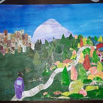 Paseo por el jardín japonés. Traditional illustration, Collage, Paper Craft, Children's Illustration, and Creating with Kids project by Sonia Álvarez - 05.01.2023