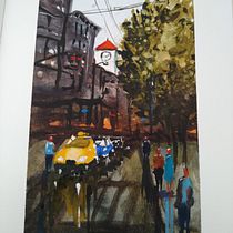 My project for course: Urban Landscapes in Watercolor. Een project van  Beeldende kunst, Aquarelschilderen y  Architecturale illustratie van Christine Fauche - 01.05.2023