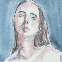 Mi proyecto del curso: Retrato artístico en acuarela. Fine Arts, Painting, Watercolor Painting, and Portrait Drawing project by Anna Planelø - 05.01.2023