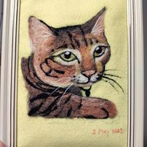 My project for course: Needle Felting: Paint Portraits with Wool. Arts, Crafts, Fiber Arts, Naturalistic Illustration, Needle Felting, and Textile Design project by l.lerstaveesint - 05.01.2023
