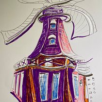 Mein Abschlussprojekt für den Kurs: Expressive Architekturskizzen mit Markern. Sketching, Drawing, Architectural Illustration, Sketchbook & Ink Illustration project by Doreen Kurtz - 05.02.2023