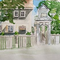 Mein Abschlussprojekt für den Kurs: Moderne Techniken für Stadtlandschaften in Aquarell. Painting, and Watercolor Painting project by Doreen Kurtz - 04.24.2023