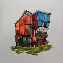 Mi proyecto del curso: Dibujo arquitectónico expresivo con marcadores de colores. Sketching, Drawing, Architectural Illustration, Sketchbook & Ink Illustration project by Pablo A Domínguez - 05.02.2023