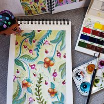 Meu projeto do curso: Cores na aquarela: descubra sua personalidade cromática. Ilustração tradicional, Artes plásticas, Pintura, Pintura em aquarela, e Teoria da cor projeto de Damaris Galli - 02.05.2023