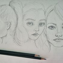 Mru projeto do curso: Caderno de retratos: explore o rosto humano Ein Projekt aus dem Bereich Skizzenentwurf, Zeichnung, Porträtzeichnung, Artistische Zeichnung und Sketchbook von Marianne Pazzini - 27.04.2023