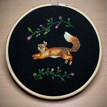 My project for course: Freehand Needle Painting: Embroider the Beauty of Wildlife. Projekt z dziedziny Trad, c, jna ilustracja,  Haft, Wzornictwo tekst i liów użytkownika norineedles - 03.05.2023